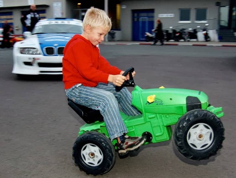 Dirk Schouten on tractor